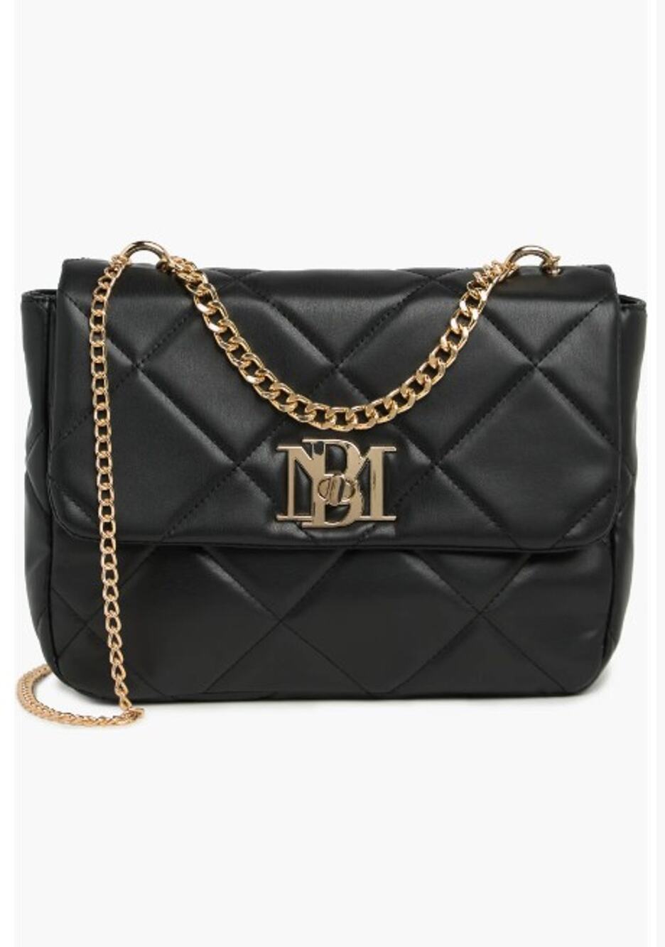 Badgley Mischka black diamond quilted crossbody bag
